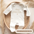 Personalised Embroidered Baby Sleepsuit, Newborn Baby Gift, Baby Announcement Outfit, | New Baby Shower Gift | Baby Clothes product logo