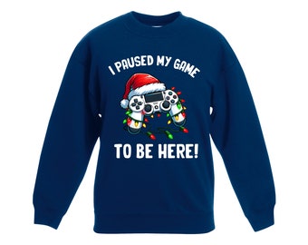 Game Break for the Holidays - Kid's Gaming Jumper with Festive Retro Controller Design