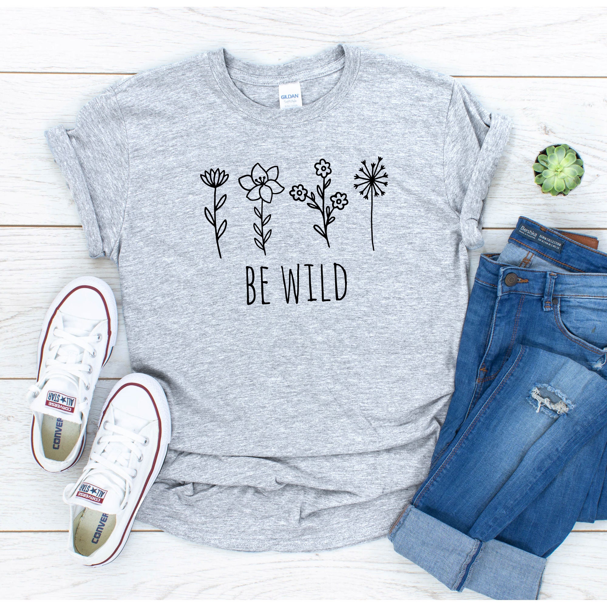 Image of Be Wild Shirt, Herb Shirt, Shirt With Herbs, Cute Herbs Gardening Plant Parent For Lover