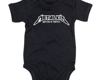 METALKID - Napster of Puppets Baby Bodysuit - Heavy Metal Inspired Organic Cotton Onesie