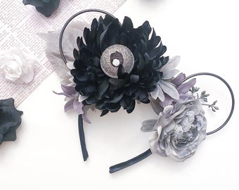 Halloween One-Eyed Floral Wire Mickey Ears