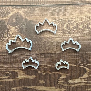 Tiana Inspired Princess Crown Clay Cutters - Micro Cutters - Polymer Clay Cutters - Custom Clay Cutter - 3D Printed Princess Cutter