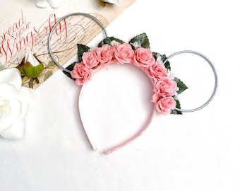 Princess Aurora floral Wire Mickey Ears