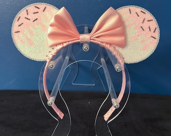 Ice cream Glitter Mouse Ears - Summer headband - Theme Park Snacks