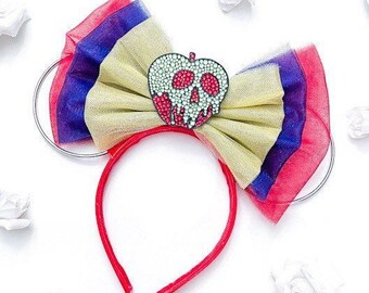 Poison Apple Oversized Jeweled Bow
