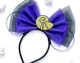 Jeweled Sea Witch Mouse Ears with Oversized Bow
