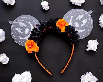 Pumpkin Mickey Floral Ears