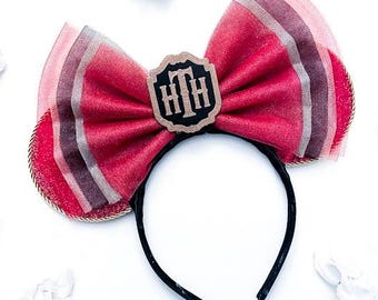 Tower Bellhop Mouse Ears with Oversized Bow & Glitter Ears