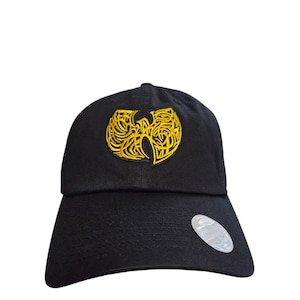 Organic Cotton Dad Hat Vintage Embroidered Hip Hop Patch Adjustable Black Cap One Size