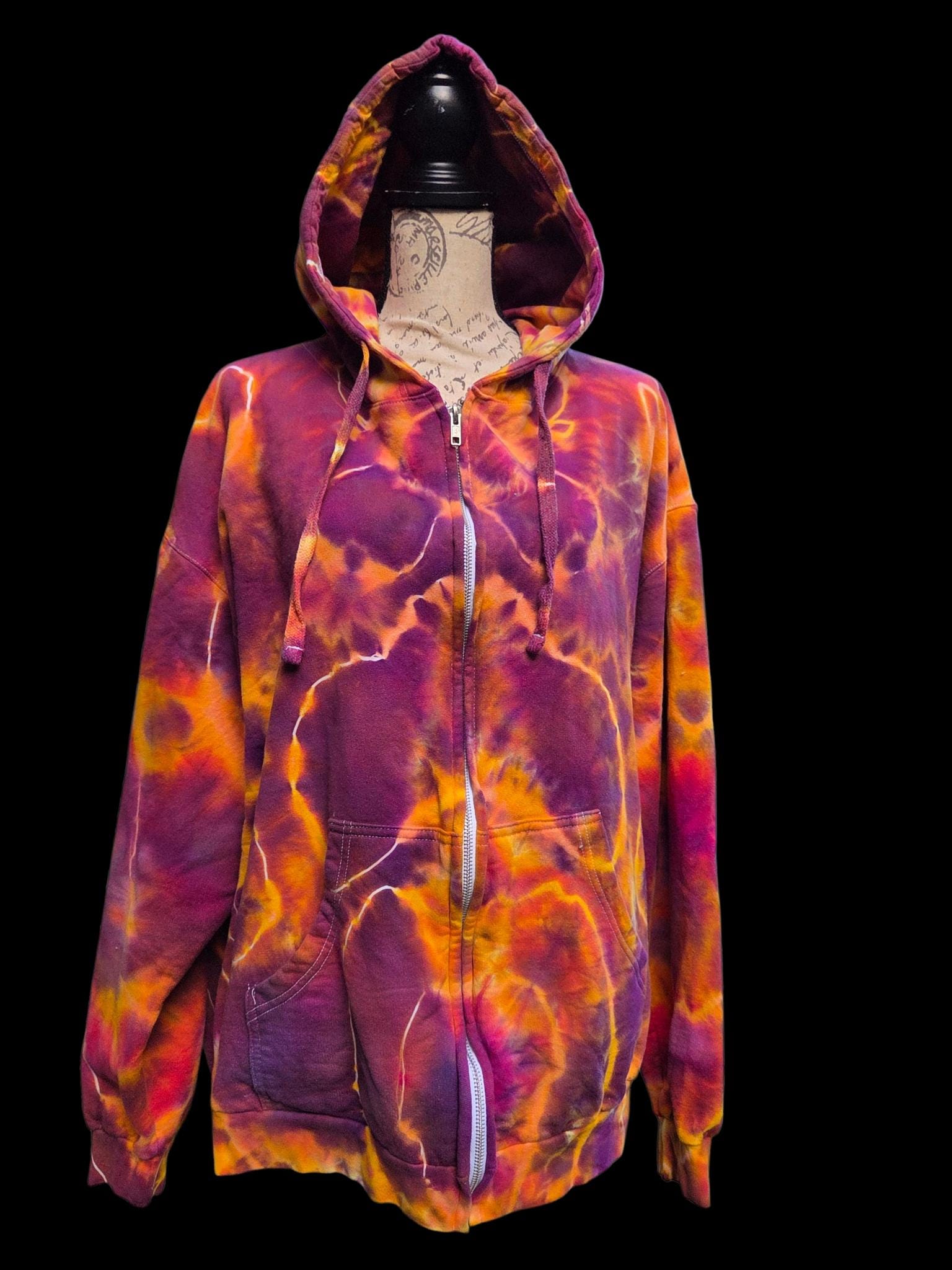 Tie Dye Zip Hoodie - Etsy