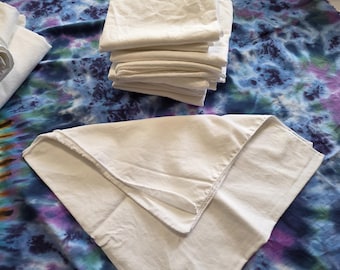 28” Oversized Blank Bandanas | Organic Egyptian Cotton | 12 Pack Tie Dye Blanks