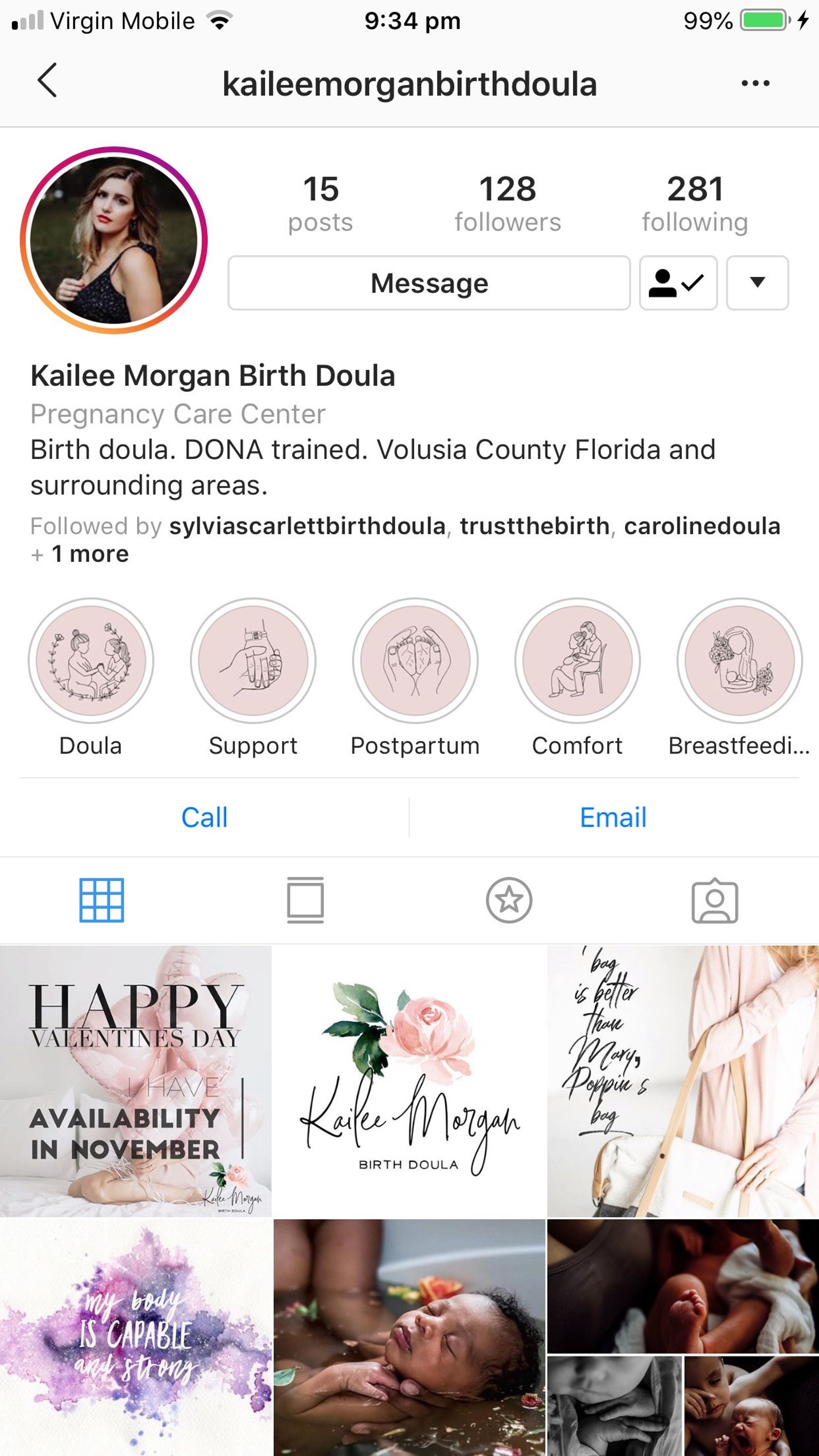 Doula Instagram Highlight Cover Pink Icon Doula HandDrawn