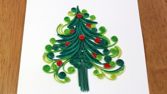 Immagini Quilling Natale.Carte Di Quilling Per Natale Biglietti Di Auguri Carte Etsy