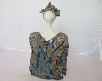 Skulptur / Plastik aus Ton Keramik - Titel: ELEGANZ - Kunstobjekt - UNIKAT - Handmade
