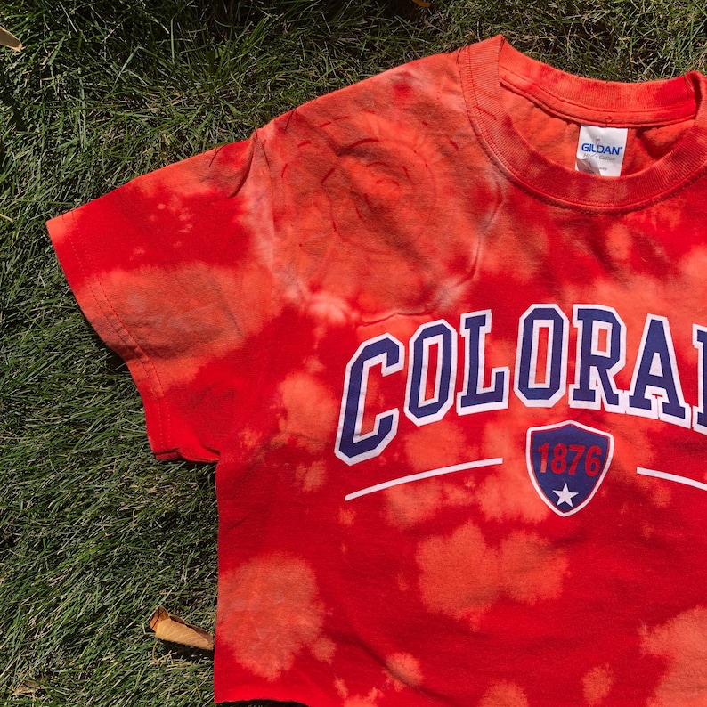 Cropped /& Bleach Dyed Colorado Tee
