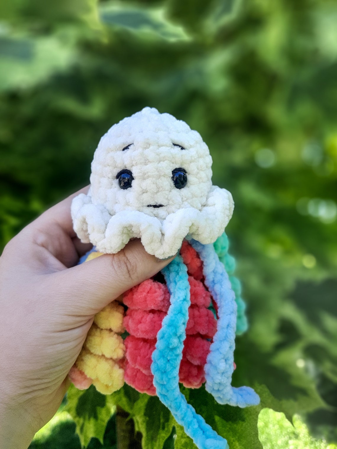 Plush kawaii keychain crochet jellyfish stuffed animal Etsy