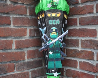 Tolle Kreativ Schultüte + Ninjago Motiv+ Wunschname