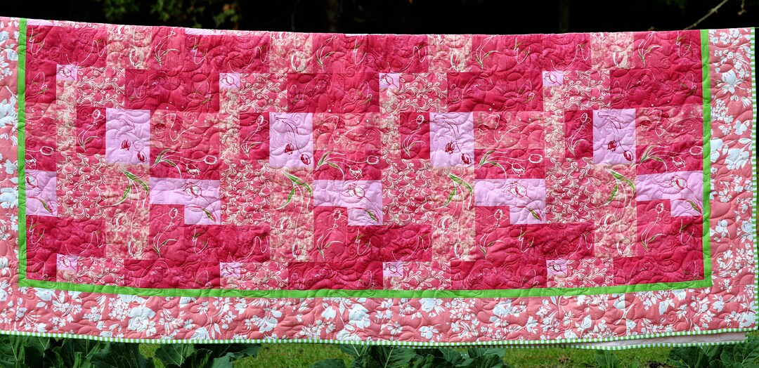 The Hailey Pink Queen Quilt Etsy