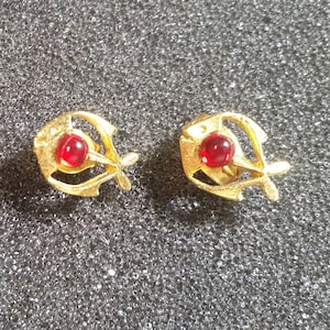 Gold Little Fish Post Earrings