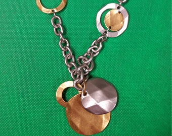 Zilveren en gouden ketting