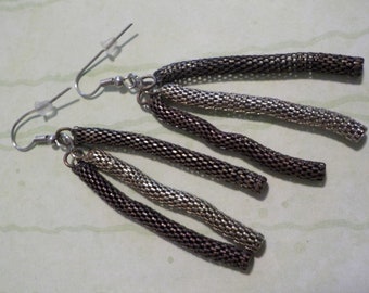 Hanging Trio Snake Chain Earrings