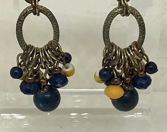 Multicolor Dangle Bead Earrings