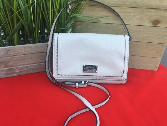 light gray purse