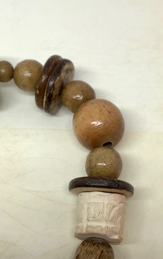 Wood Bead and Clay Necklace - image 4