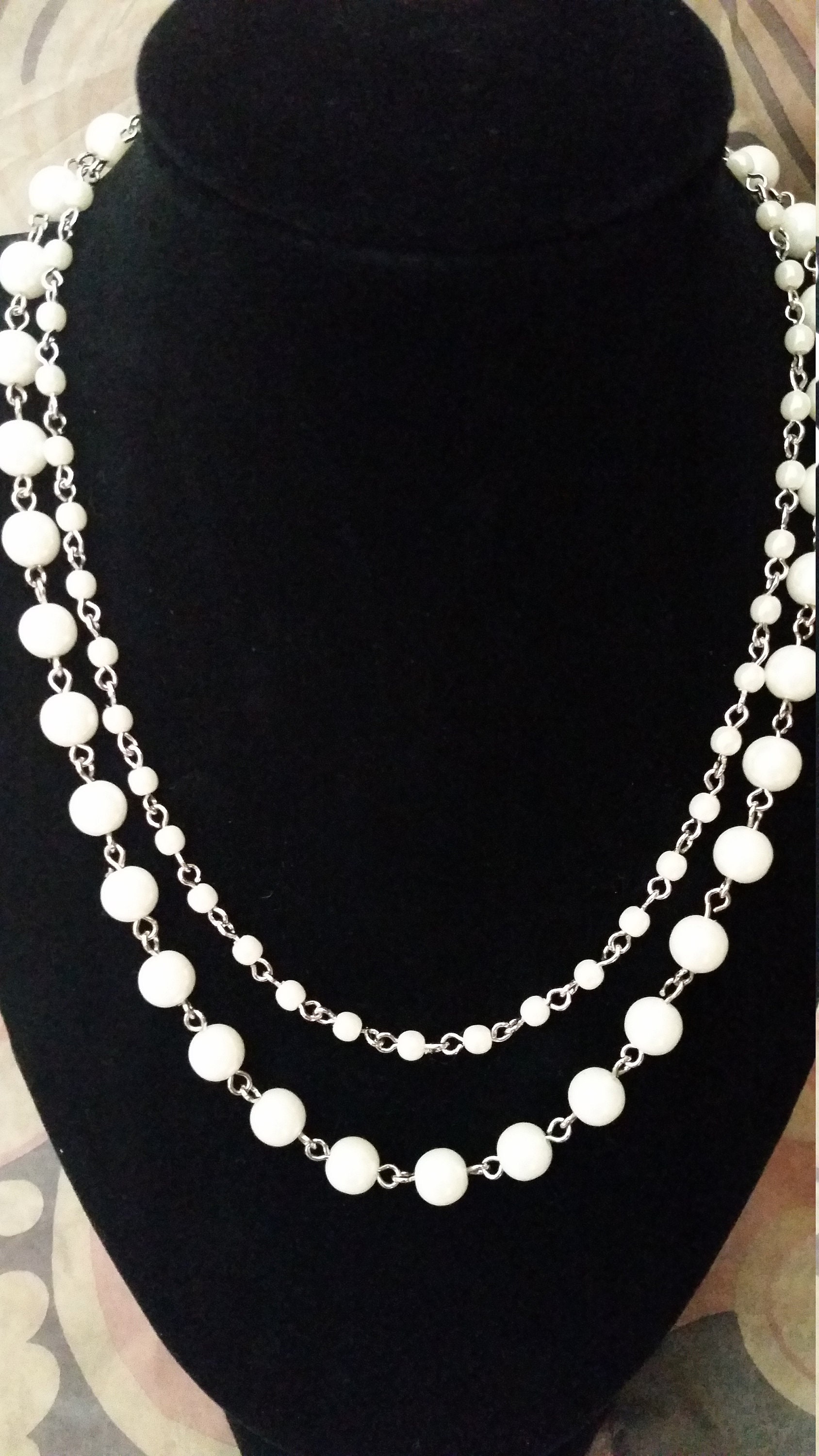 Double Strand Pearl Necklace Etsy Canada