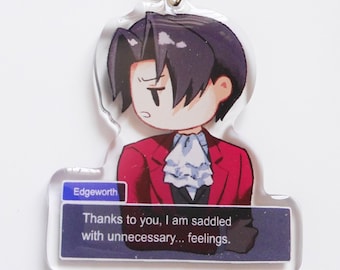 Unnecessary Feelings Keychain - Acrylic Charm -  2" Acrylic Keychain  - Anime Gamer Gift