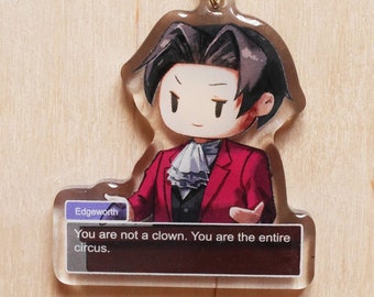 Attorney Clown Meme Keychain: Epoxy Acrylic Charm