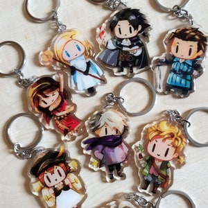 8PATH Epoxy Charm Keychain (Double sided) - Octopath Traveller - Anime Gamer Gift