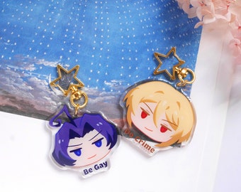 Sherliam Be Gay Do Crime Acrylic Charm - Anime Acrylic Keychain Keyring - Ita Bag Accessories