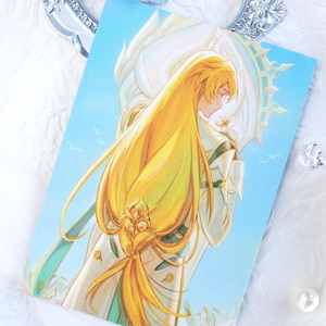 Honkai Star Rail Luocha A6 Glitzer Postkarte - Anime Manga Kunstdruck Poster Fotokarte HSR (fan-made)