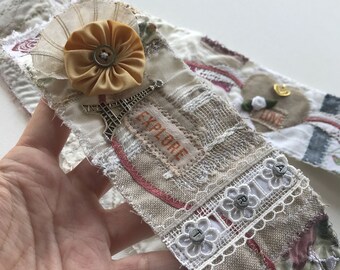 Snippet roll Embellished Fabric scraps trim 32 inch