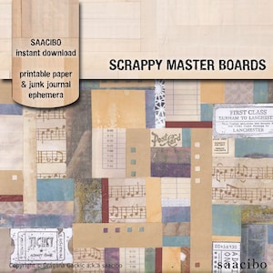 Colección Scrappy Master Boards, Imágenes imprimibles, Descarga instantánea, Kit digital, Papeles digitales, Scrapbooking efímero