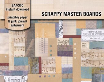 Scrappy Master Boards Collection, Printable Images, Instant Download, Digi Kit, Digital Papers, Scrapbooking Ephemera
