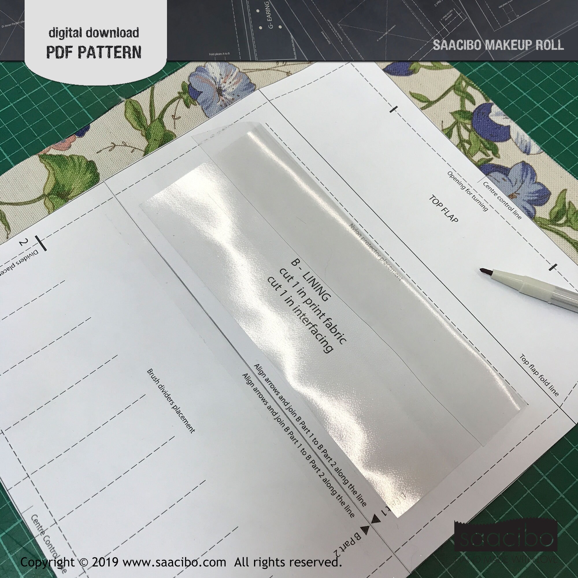 Printable Pdf PDF Sewing Pattern Digital Makeup Brushes | Etsy Canada
