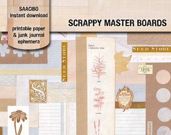 Scrappy Master Boards Collection, Printable Images, Instant Download, Digi Kit, Digital Papers, Scrapbooking Ephemera