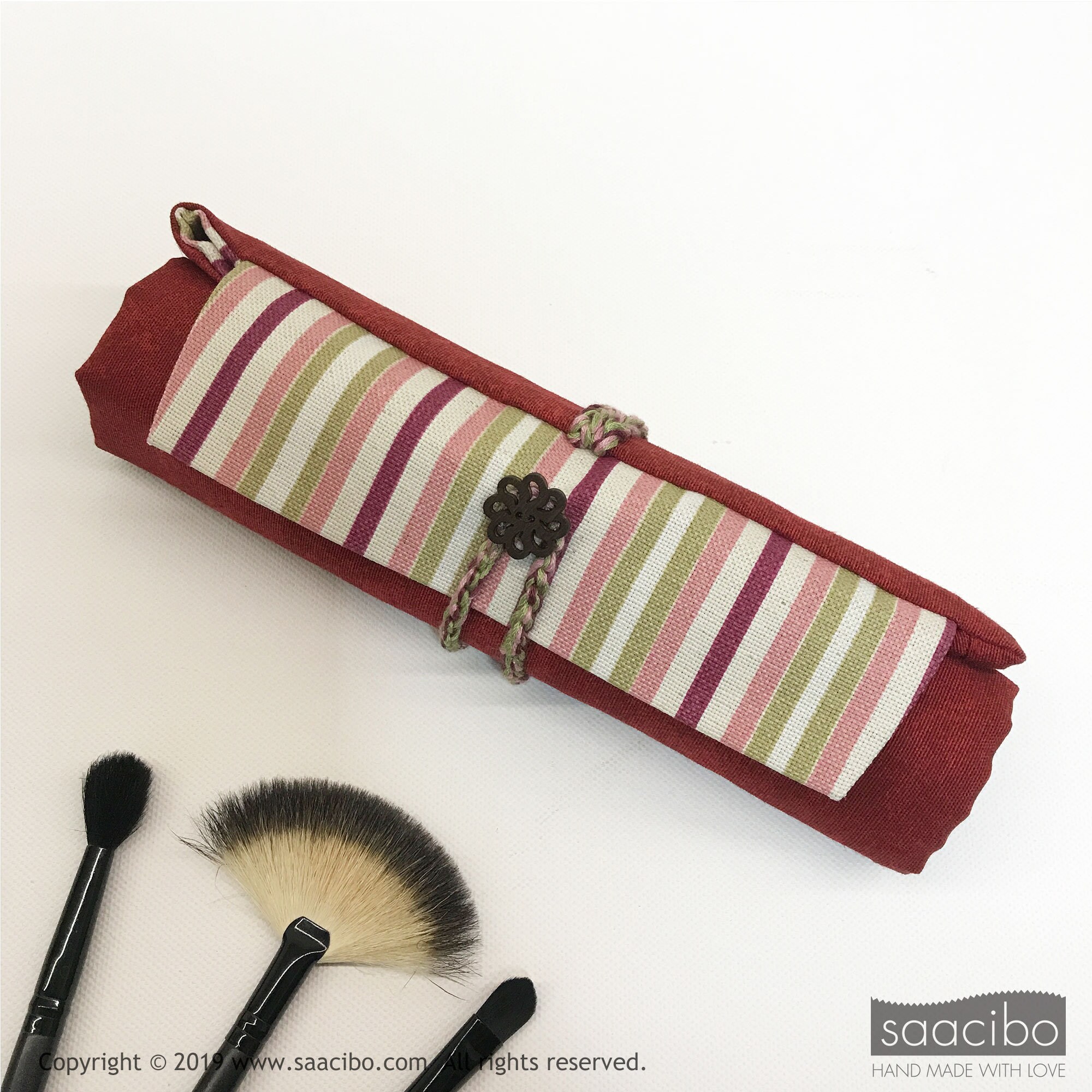 Portable Makeup Brush Roll Cosmetic Case Cosmetic Brushes Etsy