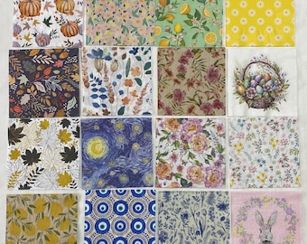 Set of 16 Decoupage Napkins - Saacibo Mix