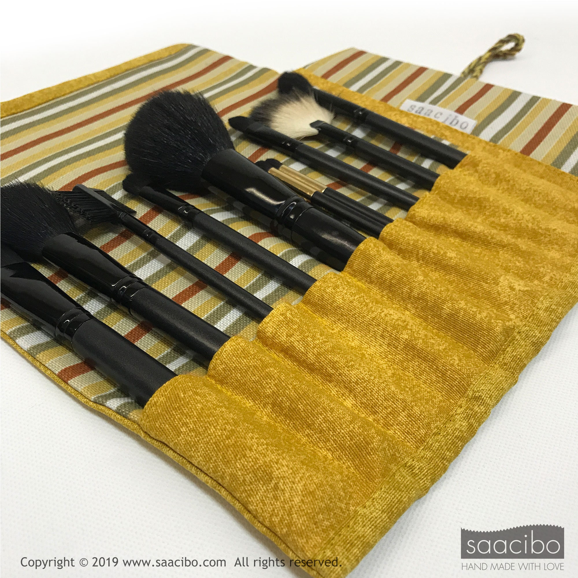 Portable Makeup Brush Roll Cosmetic Case Cosmetic Brushes Etsy