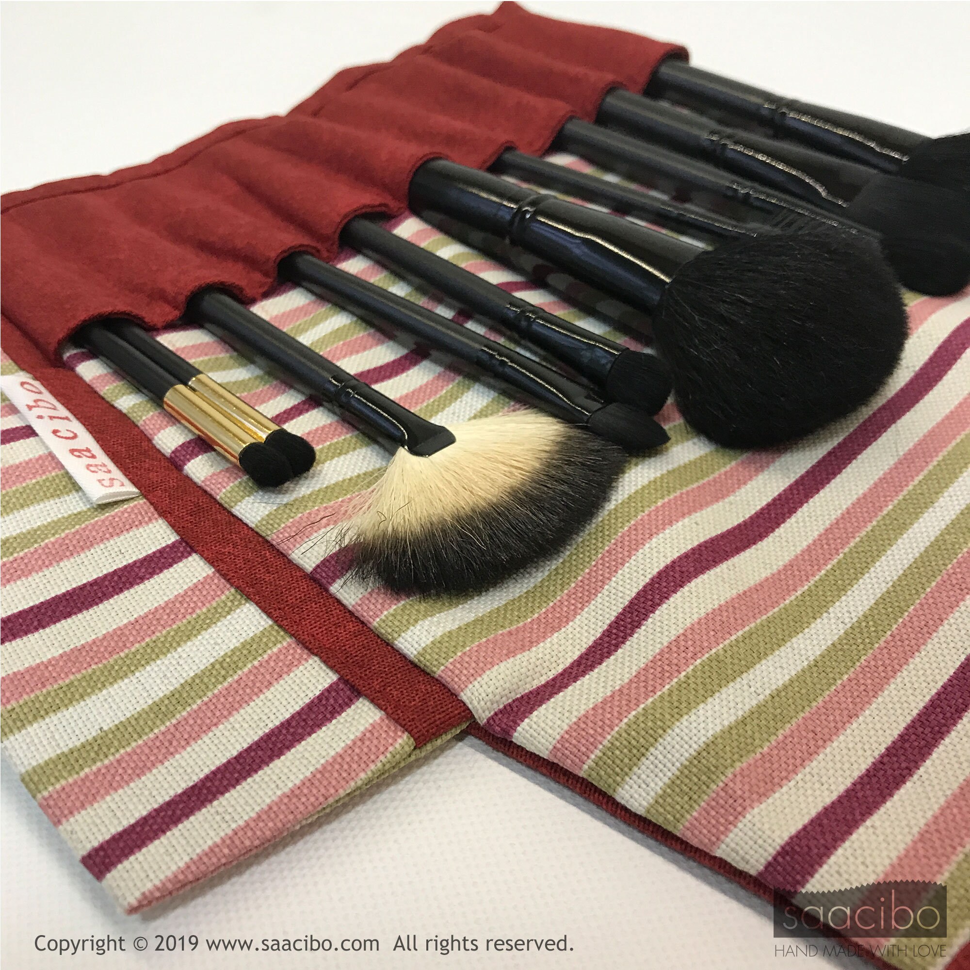 Portable Makeup Brush Roll Cosmetic Case Cosmetic Brushes Etsy