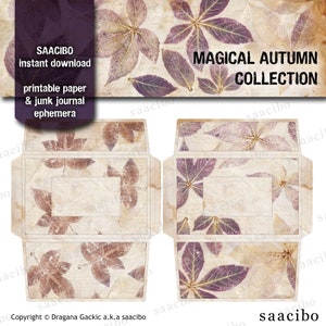 Magical Autumn Collection, Printable Images, Instant Download, Digi Kit, Plants, Trees, Leaves, Eco Prints image 9