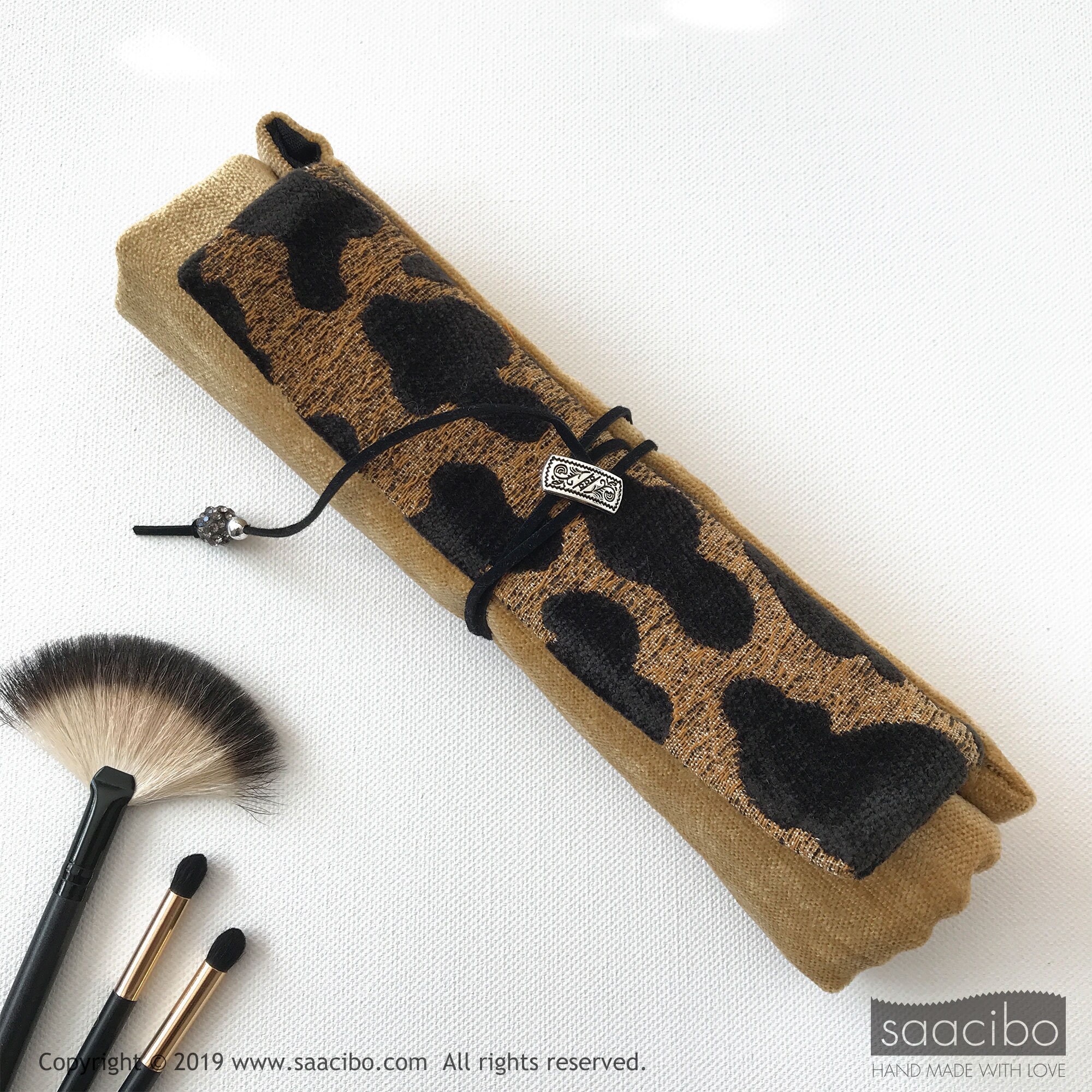 Portable Makeup Brush Roll Cosmetic Case Cosmetic Brushes Etsy