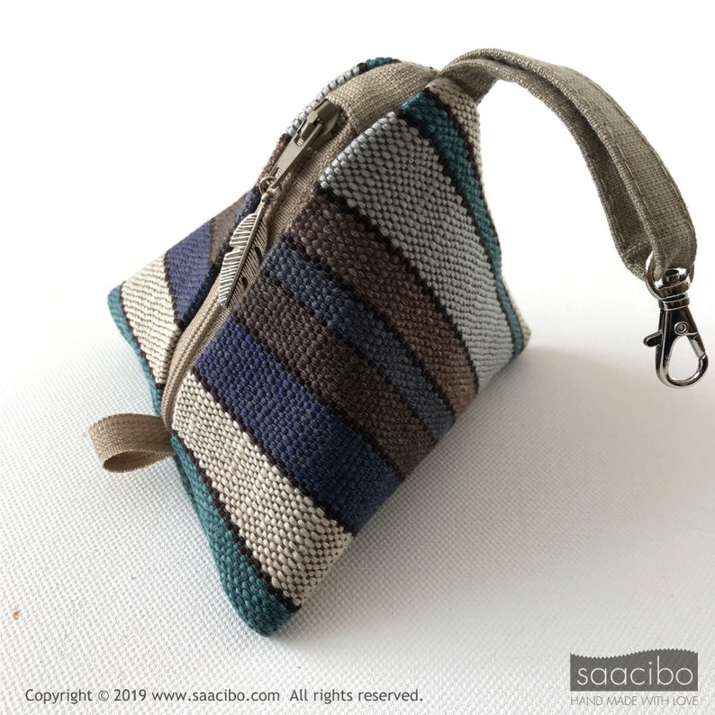 For men Winter Theme Coin Purse Feather Charm Trinket Pouch Bag Earbud Bag Men/'s Purse Pyramid Key Holder Handmade Triangle Pouch