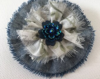 Handmade Flower Broche, Embellishment, Badge, Pin, Lapel, Corsage