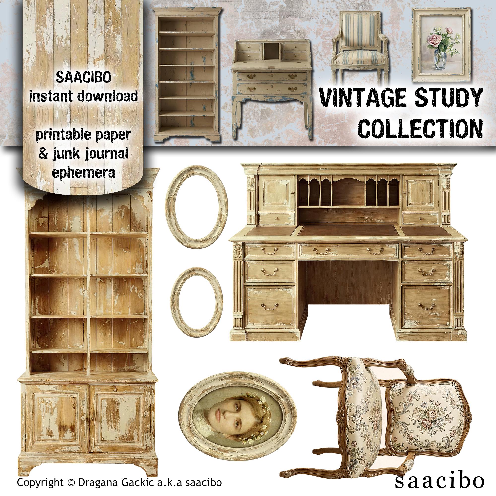 Study Collection Vintage Study Collection - A4 and Letter Format (digital Download) - Etsy