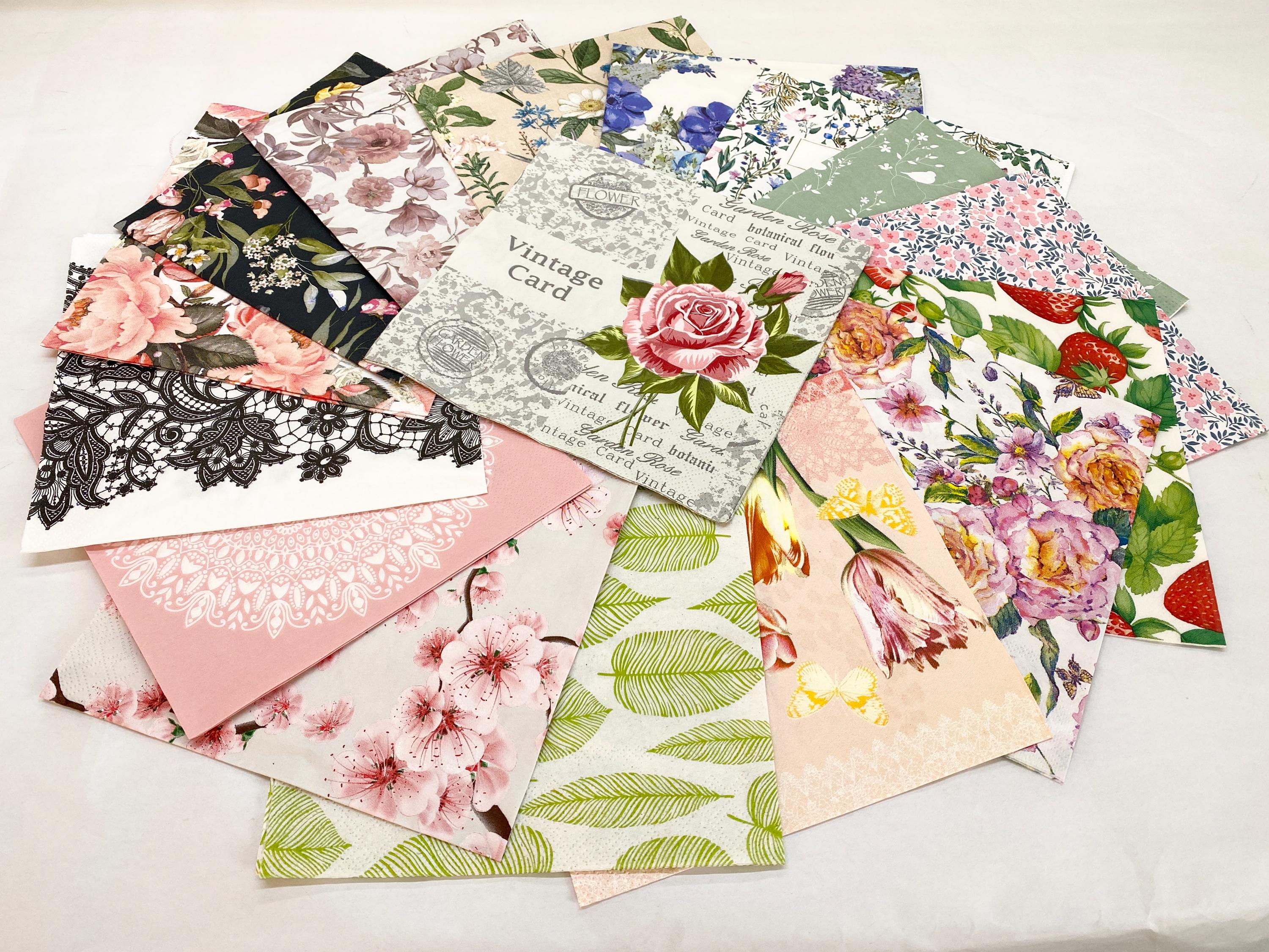 Carta Decorativa 33x33 20 Tovaglioli Decoupage Vintage Rose - Per - 9