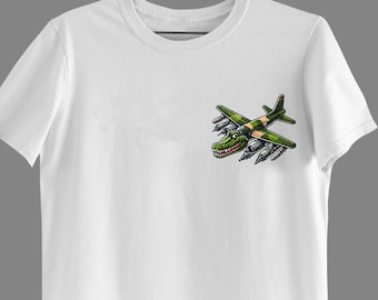 Bombardiro Crocodilo Italian Brainrot Meme Minimalistic Logo Men's Unisex Women's Printed Cotton T-shirt Top Tee